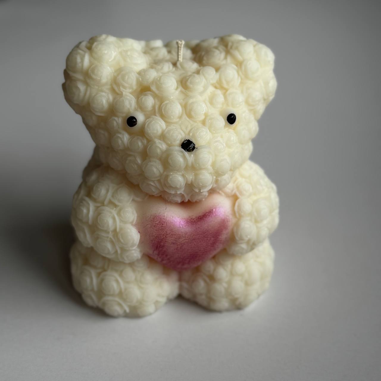 Świeca Duży miś biały