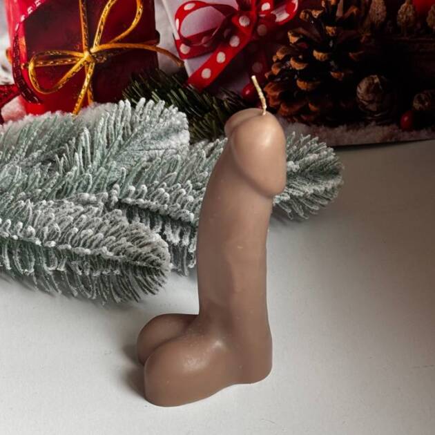 Brązowa świeca Penis