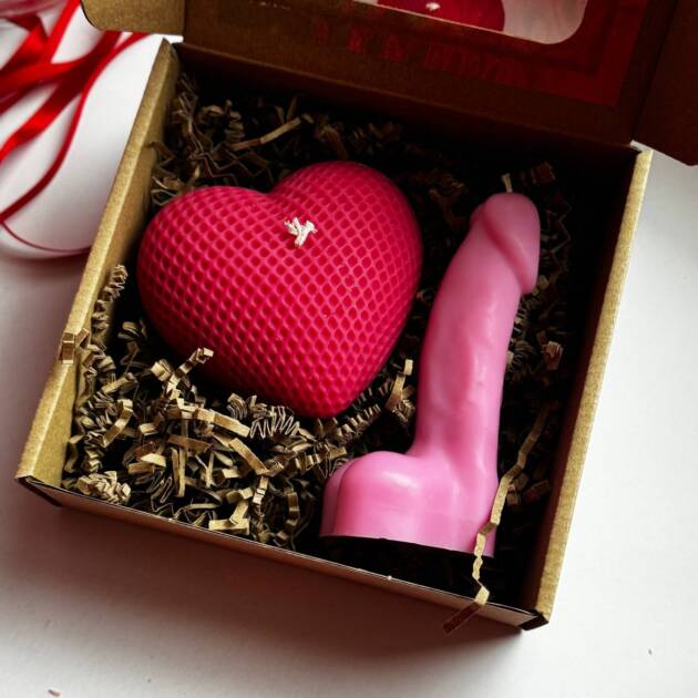 Zestaw świec Serce i penis