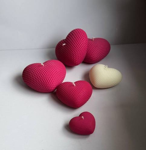 Świeca Serce – różne rozmiary